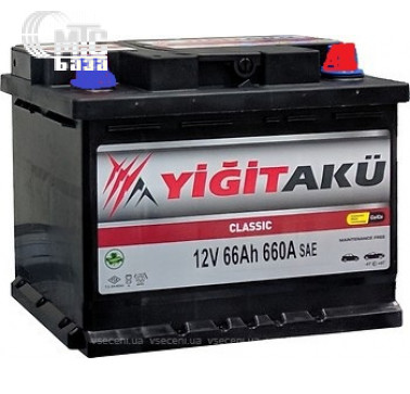 Аккумулятор YIGIT AKU 6СТ-66Ah R 660A Classic  242x175x190 Турция
